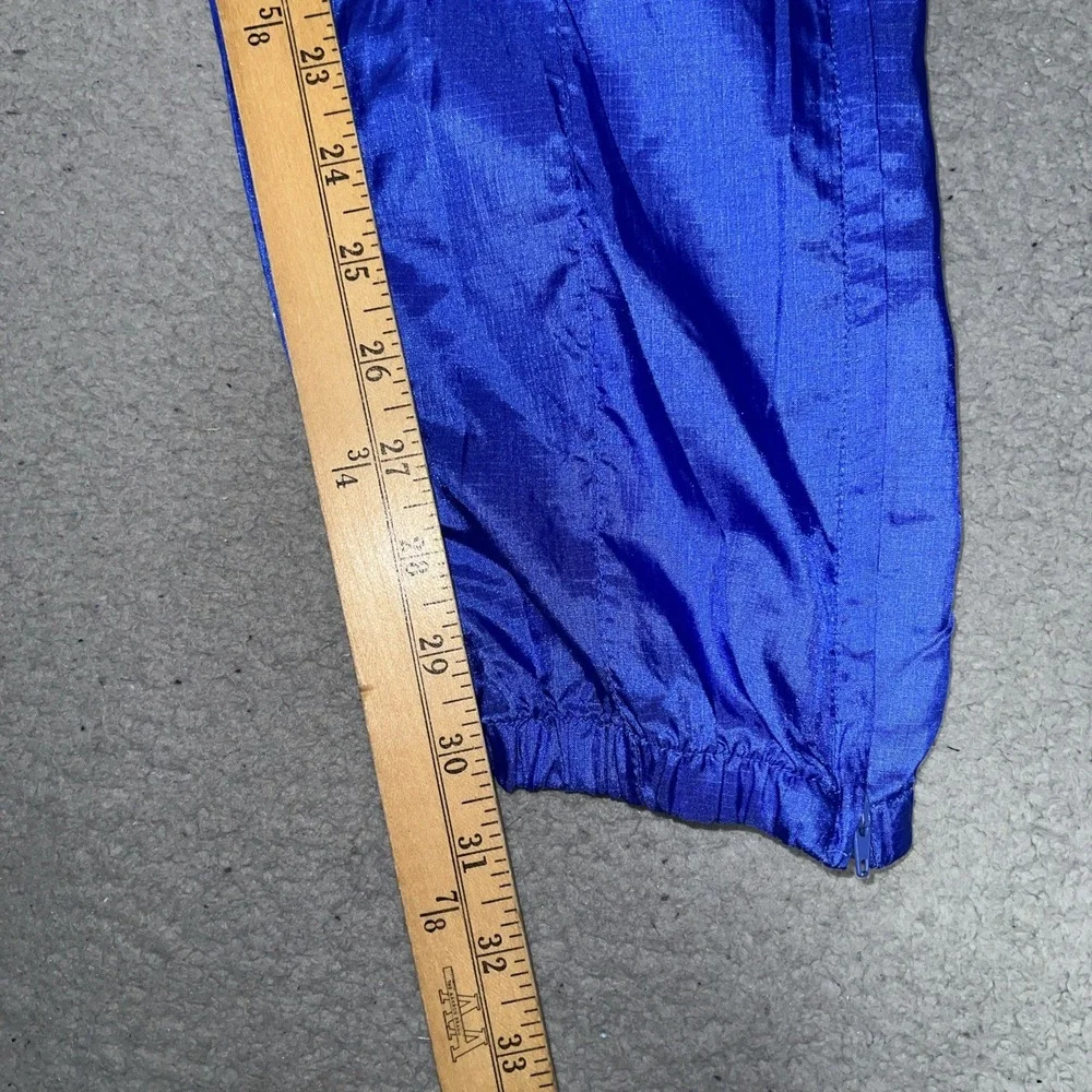 VTG Nike Windbreaker Track Pants Youth Sz L (14) Blue Ankle Zip Nylon Jogger 90s